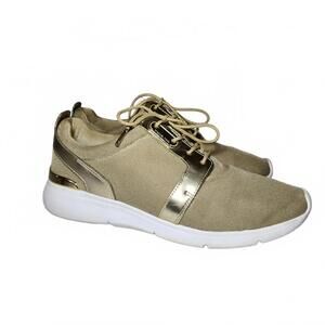 Michael Kors Women's Size 9.5 M Tan Gold Sneakers